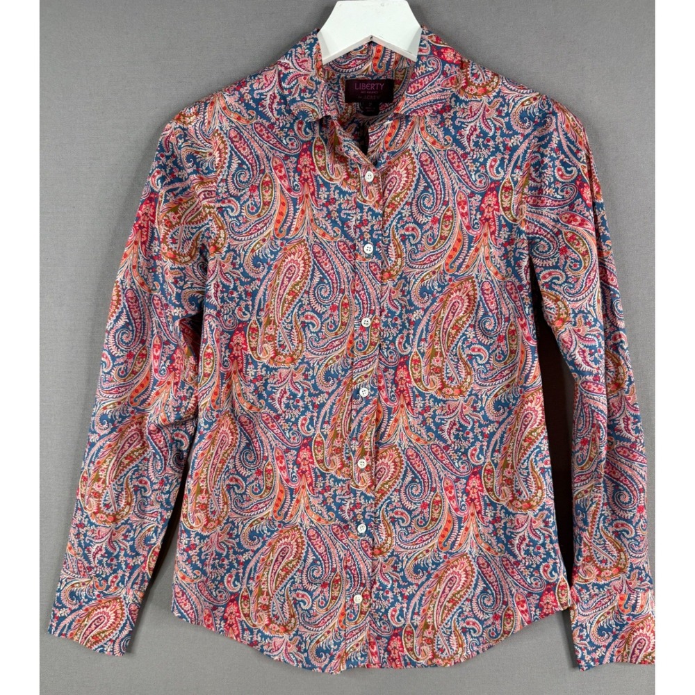 J.Crew Button Down Shirt Womens 2 XS Liberty Art Isabella Paisley Office Preppy
